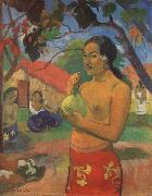 Woman Holding a Fruit Paul Gauguin